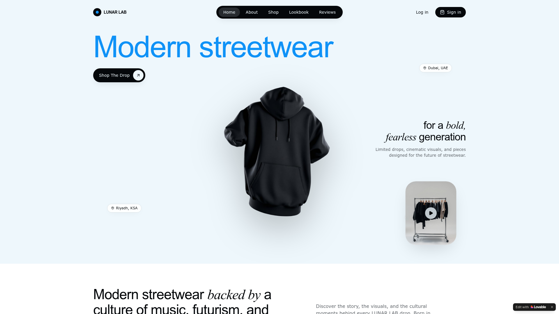 Lunar Lab — Fashion · Streetwear project by Blankspace Studios